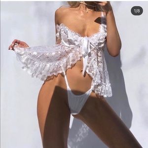 Rare Vintage White Babydoll Set